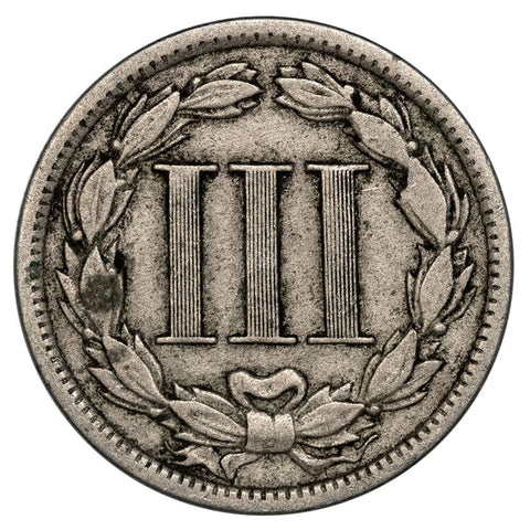1888 Three Cent Nickel - Very Fine - Mintage: 36,500