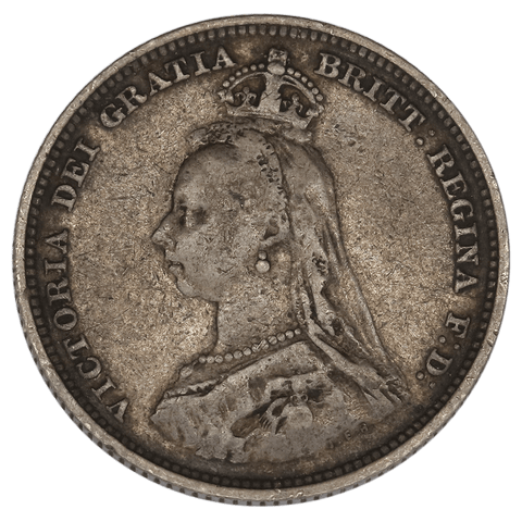 1888/7 Great Britain Silver Shilling KM.761 - Very Fine