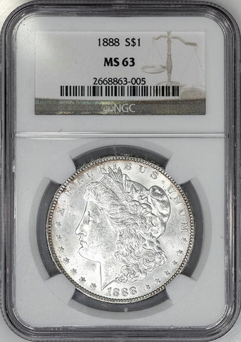 1888 Morgan Dollar - NGC MS 63 - Choice Brilliant Uncirculated