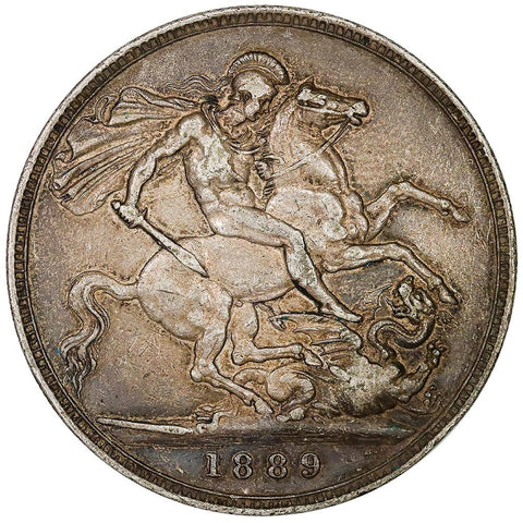 1889 Great Britain Silver Crown KM.765 - Very Fine