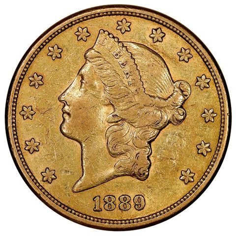 1889-S $20 Liberty Double Eagle Gold Coin - Extremely Fine (Just $25 Over Melt)