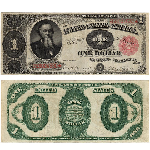 1891 $1 Treasury/Coin Note Fr. 352 - Very Fine