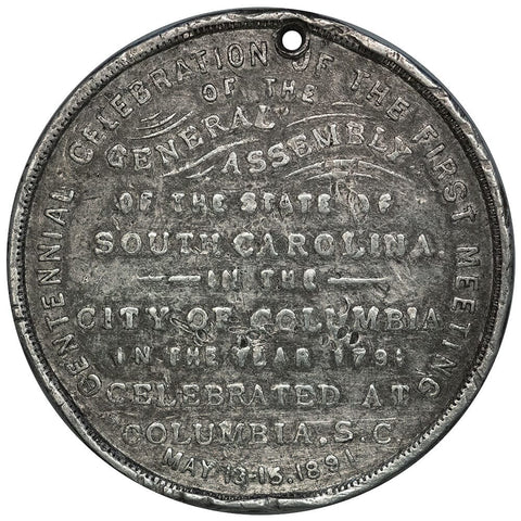 Scarce 1891 South Carolina General Assembly Centennial HK-622 (R7) - XF Details