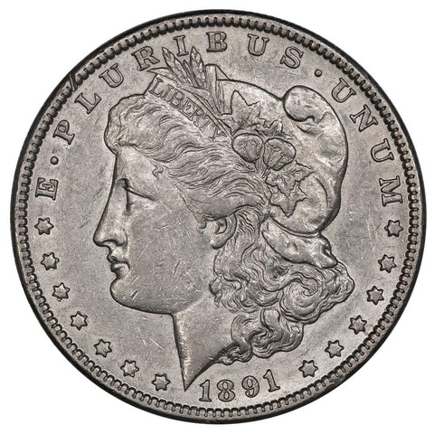 1891-CC Morgan Dollar - Nominal About Uncirculated Detail