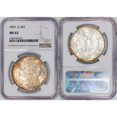 Pretty 1891-O Morgan Dollar - NGC MS 62 - Choice Toned Uncirculated