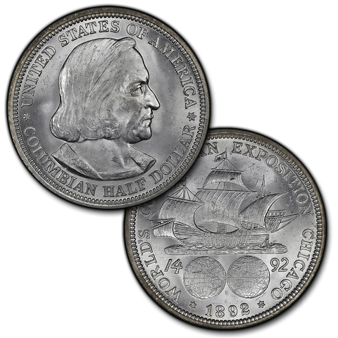1893 Columbian Silver Commemorative Half Dollar - Brilliant Uncirculated