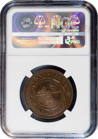 1892 South Africa Penny KM.2 - NGC AU 50 - About Uncirculated