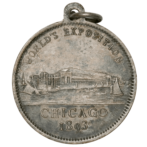 Scarce 1893 Chicago Worlds Fair Christopher Columbus Medal - About Uncirculated