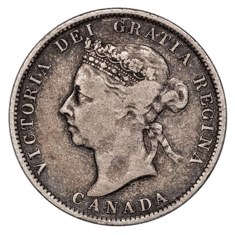 1893 Canada 25 Cent Silver KM.5 - Fine - Tough Date