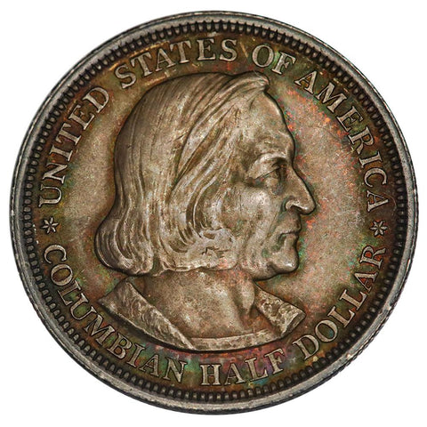 1893 Columbian Silver Commemorative Half Dollar - Nuclear Toned AU