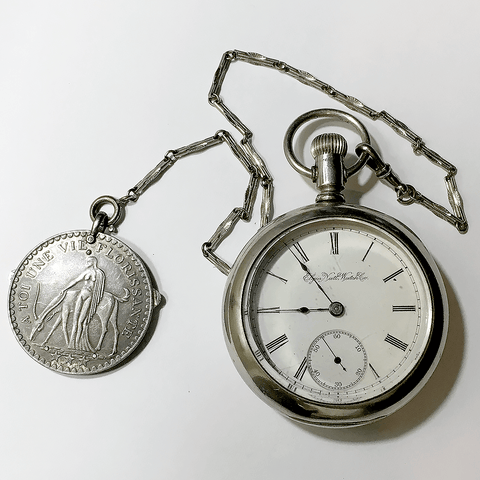 Elgin silveroid pocket watch discount