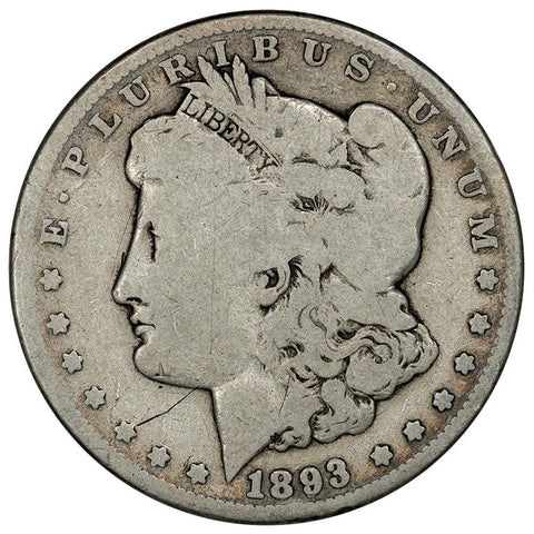 1893 Morgan Dollar - Good - Low 378,000 Mintage
