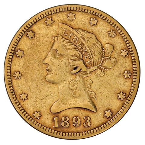 1893 $10 Liberty Gold Eagle - Very Fine - Super Cheap!