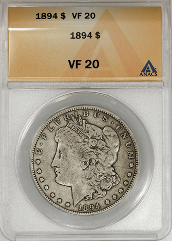 1894 Morgan Dollar - ANACS VF 20 - Philly Mint Key Date