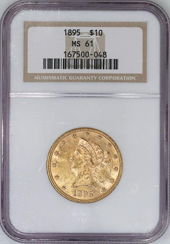 1895 $10 Liberty Gold Eagle - NGC MS 61 - Brilliant Uncirculated