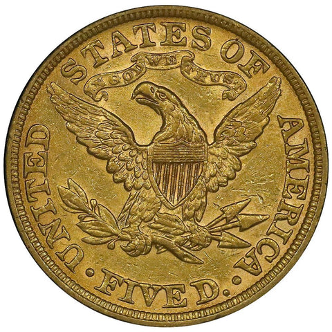 1895 $5 Liberty Head Gold - About Uncirculated