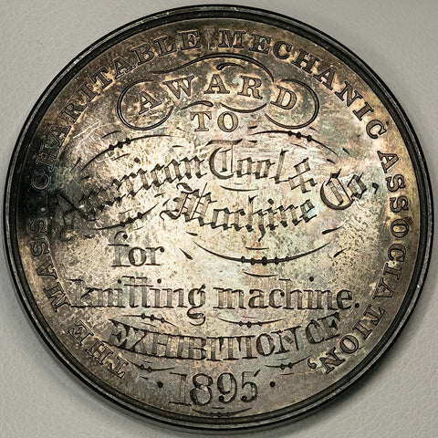 1895 Massachusetts Charitable Mechanic Association Silver Medal - Gobrecht Obverse