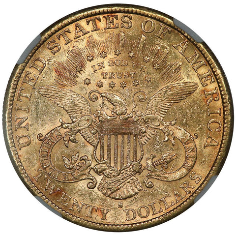 1895-S $20 Liberty Double Eagle Gold Coin - NGC AU 55