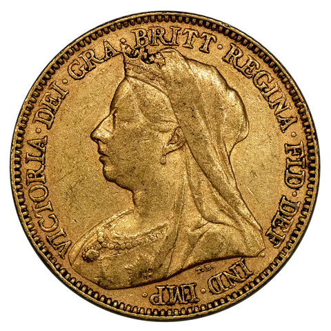 1896 Great Britain Gold Half Sovereign KM.784 - About Uncirculated