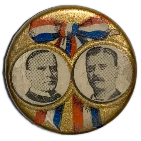 1900 William McKinley/Teddy Roosevelt Campaign Pin, Whitehead Hoag