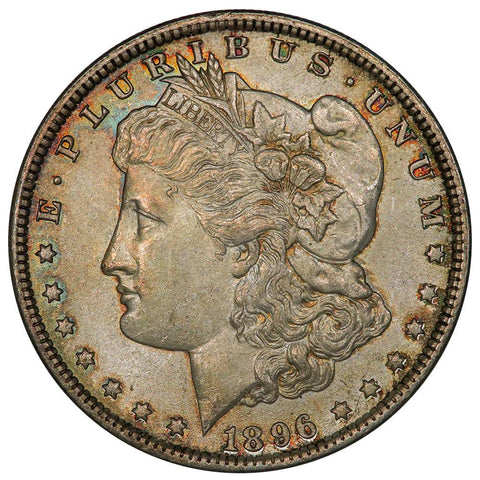 1896 Morgan Dollar - Prettily Toned Uncirculated