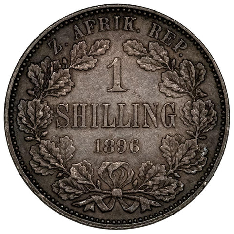 1896 South Africa Silver Shilling KM.5 - Extremely Fine