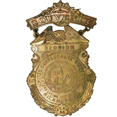 1896 United Confederate Veterans Richmond, VA Reunion Medal