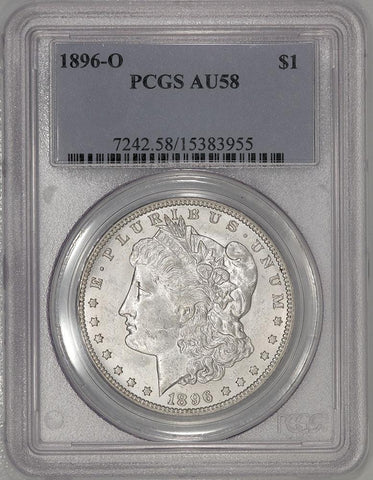 1896-O Morgan Dollar - PCGS AU 58 - Choice About Uncirculated