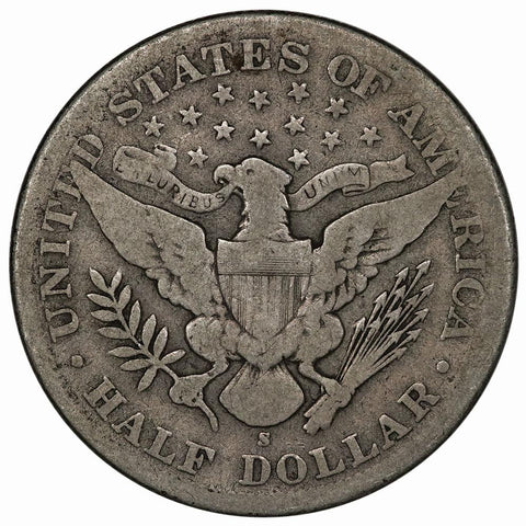 1896-S Barber Half Dollar - Good
