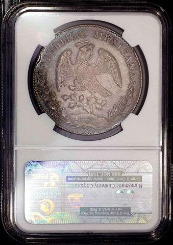 1896-ZsFZ Mexico Zacatecas Mint Cap & Rays 8 Reales - KM.377.13 - NGC AU 58