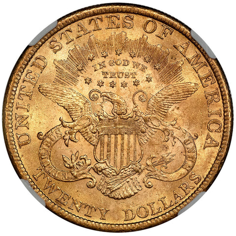 1897 $20 Liberty Double Eagle Gold Coin - NGC MS 61 - Brilliant Uncirculated