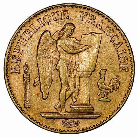 1897 French Gold 20 Franc Angel KM.825 - Extremely Fine