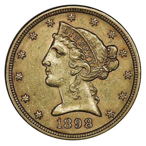 1898 $5 Liberty Head Gold - About Uncirculated