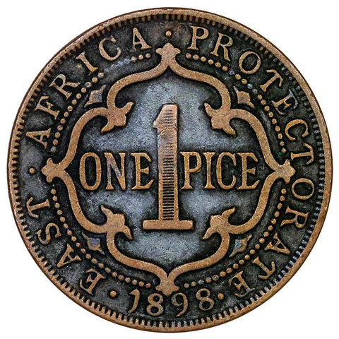 1898 East Africa Protectorate Pice KM. 1 - Very Fine