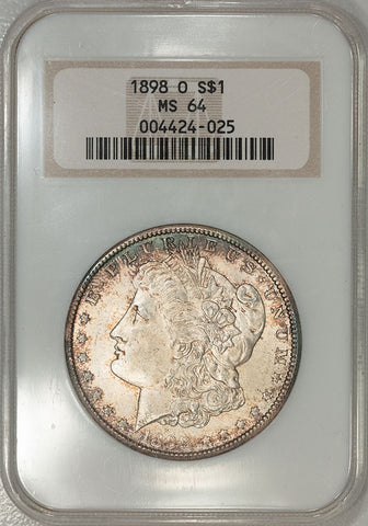 1898-O Morgan Dollars - NGC MS 64 "Fatty" - Choice Uncirculated