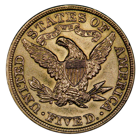 1899 $5 Liberty Head Gold - Choice About Uncirculated