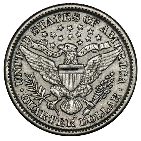 1899-S Barber Quarter - About Uncirculated
