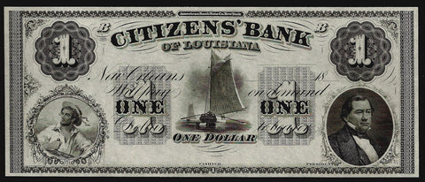 18__ $1 Citizens Bank of Louisiana Remainder G2 ~ Gem Crisp Uncirculated