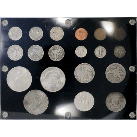 19-Coin 20th Century Type Set in Capital Plastic (451-N) - Very Good to PQ Brilliant Uncirculated
