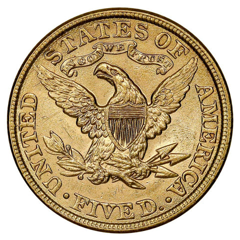 1900 $5 Liberty Head Gold - Choice About Uncirculated