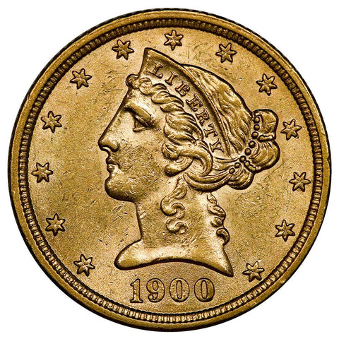 1900 $5 Liberty Head Gold - Brilliant Uncirculated