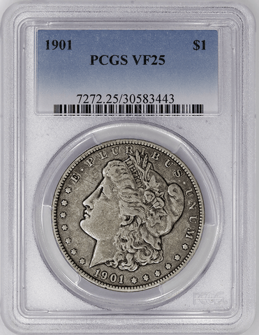 1901 Morgan Dollar - PCGS VF 25 - Very Fine
