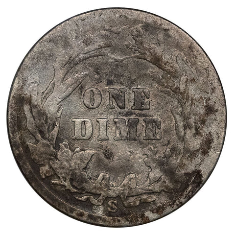 1901-S Barber Dime - About Good - Semi-Key Date