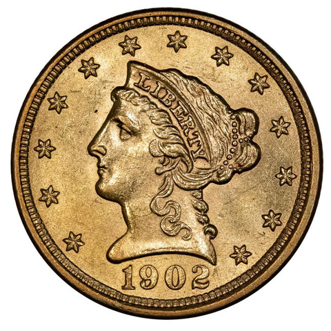 1902 $2.5 Liberty Gold Coin - Brilliant Uncirculated