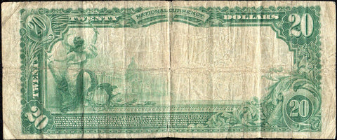 1902 Plain Back $20 Clearfield National Bank, PA Charter 4836 ~ Net VG/Fine