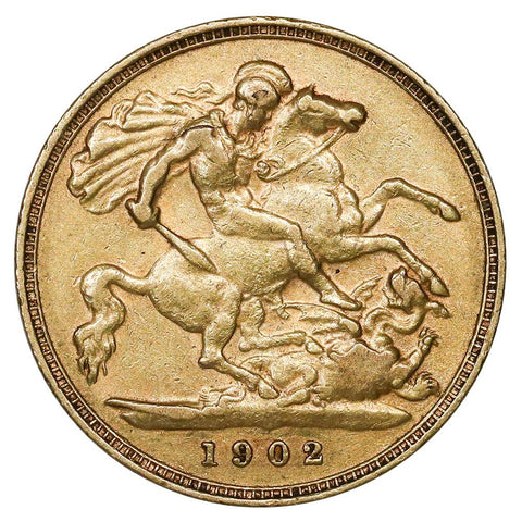 1902 Great Britain Gold Half Sovereign KM.804 - Very Fine