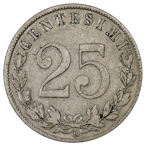 1902-R Italy 25 Centesimi KM. 35 - Very Fine