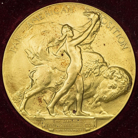 1901 Pan-American Exposition Gilt Bronze Medal by Gorham