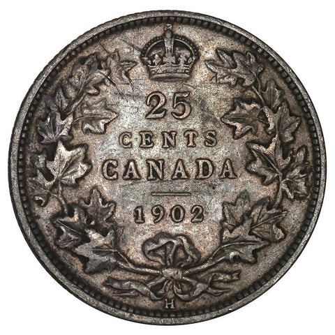 1902-H Canada Silver 25 Cents KM.11 - Very Fine