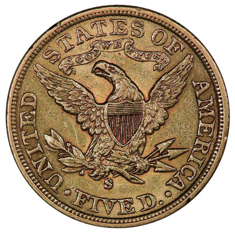1902-S $5 Liberty Head Gold Coin - Extremely Fine